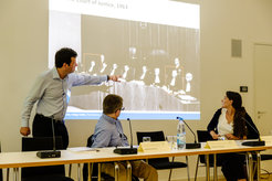 (ltr) William Phelan (University College Dublin), Anthony Arnull (U Birmingham), Vera Fritz (U Aix-Marseille)