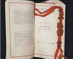 Photograph of the original of the Treaty concerning the accession to the European Communities of Denmark, Ireland and the United Kingdom, signed in Brussels on 22 January 1972, © ECSC-EEC-EAEC, Brussels - Luxembourg, 1981