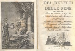 Titelkupfer von Cesare Beccaria, Dei delitti e delle pene, Londra 1774 (Bibl. MPIeR)