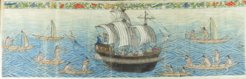 The encounter of the Spanish Manila Galleon with the Chamorro inhabitants of the Marianas Islands, Boxer Codex, ca. 1590