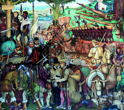Diego Rivera (1929–1945), Exploitation of Mexico by Spanish Conquistadors