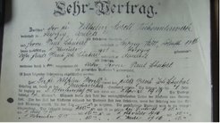 (Fig. 1: Apprenticeship contract between the company Wilhelm Marell, Tachometerwerk Leipzig and Paul Schubert, 19 December 1914, Sächsisches Staatsarchiv Leipzig, 20795 Unruh & Liebig AG, Maschinenfabrik, Leipzig, 16)