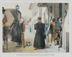 The Miriam and Ira D. Wallach Division of Art, Prints and Photographs: Print Collection, The New York Public Library. "Desembargadores, arrivant en costume au Palais de Justice; Statue de St. George et son cortège, prècédant la procession de la Fête Dieu.“