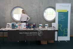 mpilhlt‘s book stall at the ESCLH.