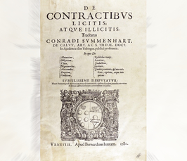 Salamanca-Kolloquium: Joost Possemiers: „Business ethics, contract law and moral theology in Conrad Summenhart’s monumental 'Opus de contractibus' (1500)“